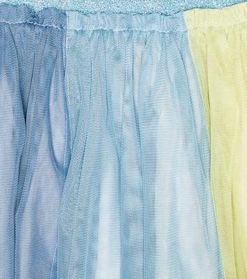 Jupe rayée en satin et tulle | Stella McCartney Kids