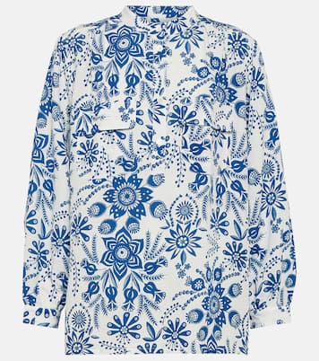 Aubrey floral linen-blend blouse | A.P.C.
