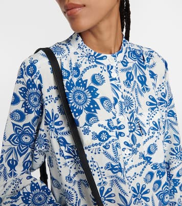Aubrey floral linen-blend blouse | A.P.C.