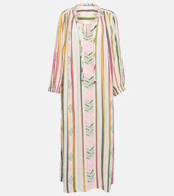 Jacquard cotton midi dress | Velvet