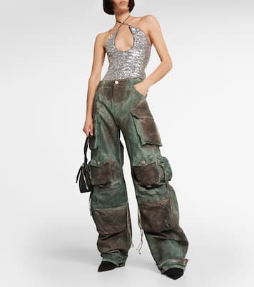 Pantalon cargo Fern oversize en jean | The Attico