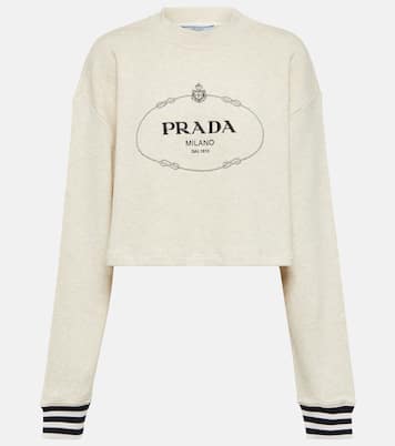 Jersey de algodón con logo | Prada