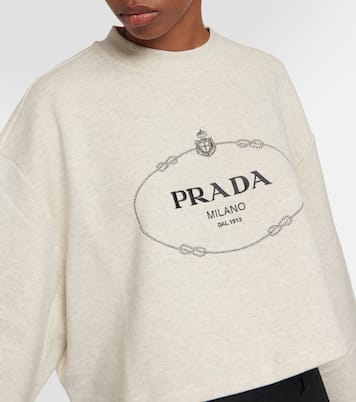 Jersey de algodón con logo | Prada
