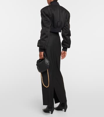 Reggie oversized satin bomber jacket | Khaite