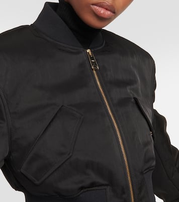 Reggie oversized satin bomber jacket | Khaite