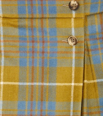 Talissa checked pleated wool skirt | Bonpoint