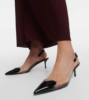 Slingback-Pumps Cœur mit Lackleder | Alaïa