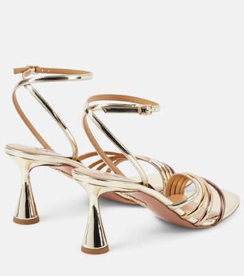 Sandalias Latour 75 de piel metalizada | Aquazzura