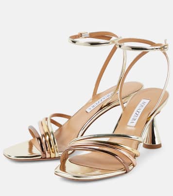 Sandalias Latour 75 de piel metalizada | Aquazzura