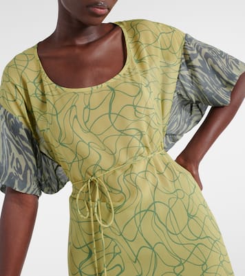 Miniabito in georgette con stampa | Dries Van Noten