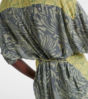 Miniabito in georgette con stampa | Dries Van Noten