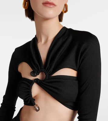 Crop top Stone Scythe con aberturas | Christopher Esber