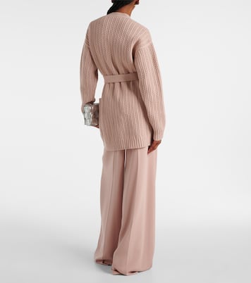 Cárdigan de lana y cachemir con cinturón | Max Mara