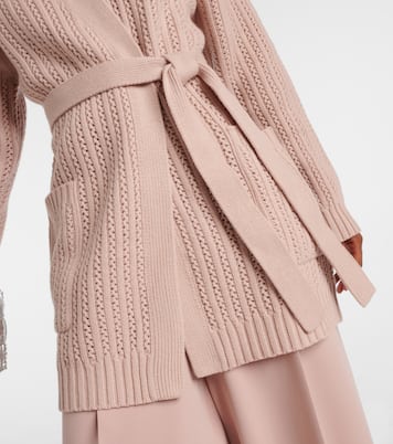Cárdigan de lana y cachemir con cinturón | Max Mara