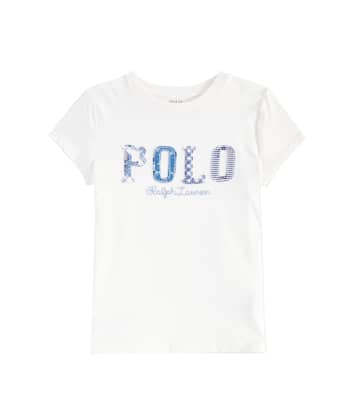 T-shirt in jersey di cotone con stampa | Polo Ralph Lauren Kids