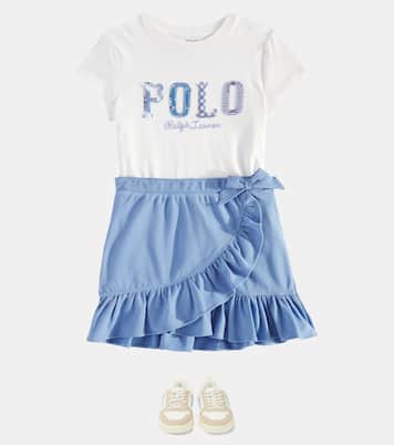 T-shirt in jersey di cotone con stampa | Polo Ralph Lauren Kids