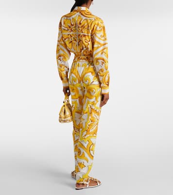 Cropped-Hemd Majolica aus Baumwollpopeline | Dolce&Gabbana