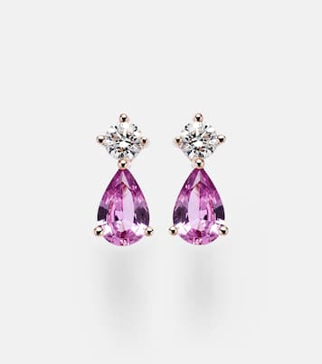 Boucles d'oreilles en or rose 18 ct, saphirs et diamants | Anita Ko