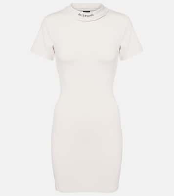 Vestido corto de mezcla de algodón | Balenciaga