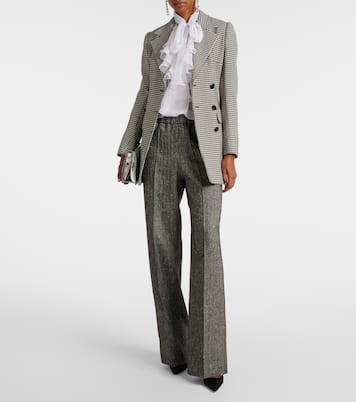 Weite High-Rise-Hose aus einem Wollgemisch | Dolce&Gabbana