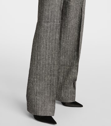 Weite High-Rise-Hose aus einem Wollgemisch | Dolce&Gabbana