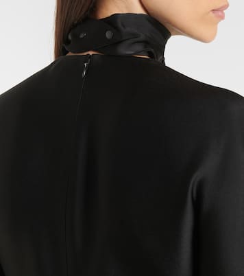Asymmetric satin midi dress | Alaïa