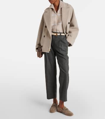 Wool and cashmere straight pants | Brunello Cucinelli