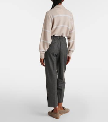 Wool and cashmere straight pants | Brunello Cucinelli