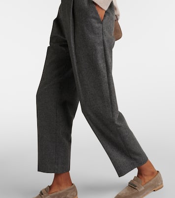 Wool and cashmere straight pants | Brunello Cucinelli