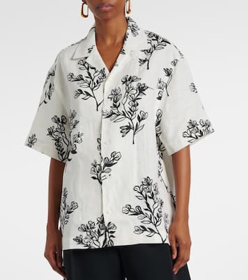 Chemise Jean en lin à fleurs | Jacquemus