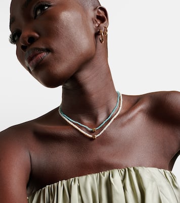 Infinite 18kt gold necklace with opal | Suzanne Kalan