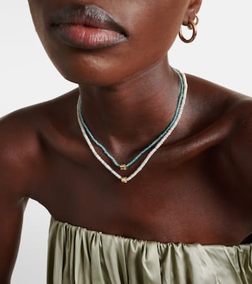Infinite 18kt gold necklace with opal | Suzanne Kalan