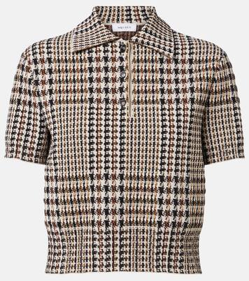Cropped checked polo sweater | McQueen