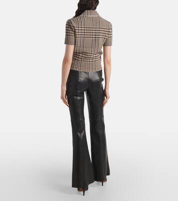 Cropped checked polo sweater | McQueen