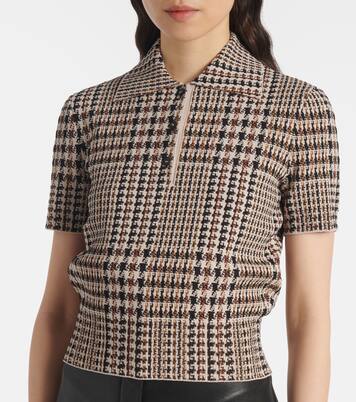 Cropped checked polo sweater | McQueen