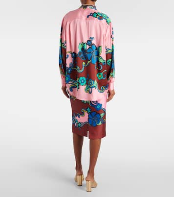 Camicia in raso di seta con stampa | Alémais