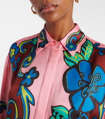 Camicia in raso di seta con stampa | Alémais