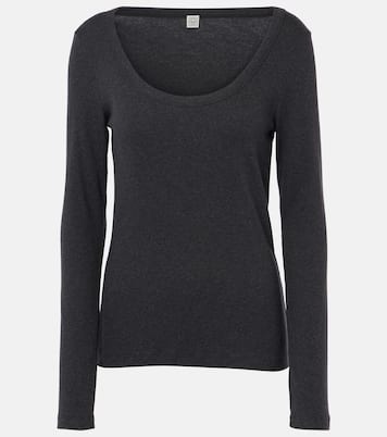 Top in jersey di misto cotone a coste | Toteme