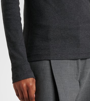 Top in jersey di misto cotone a coste | Toteme