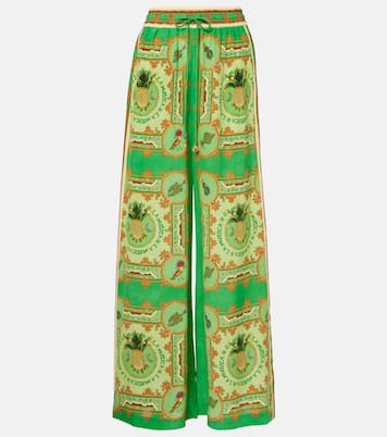 Pantalon ample La Musica imprimé en soie | Alémais