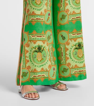 Pantalon ample La Musica imprimé en soie | Alémais