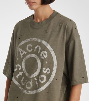 T-shirt in misto cotone con logo | Acne Studios