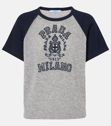 Camiseta de cachemir con logo | Prada