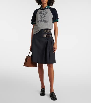 Camiseta de cachemir con logo | Prada