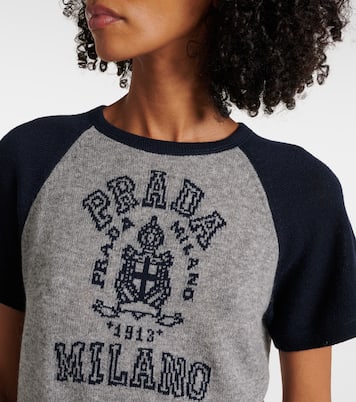 Camiseta de cachemir con logo | Prada