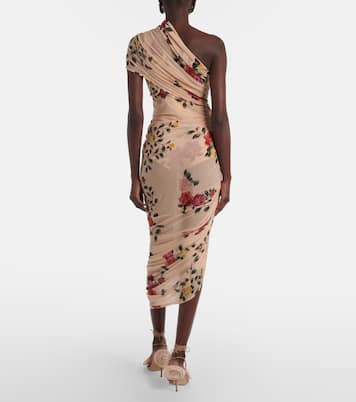 Robe midi asymétrique à fleurs | Magda Butrym