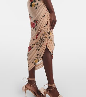 Robe midi asymétrique à fleurs | Magda Butrym