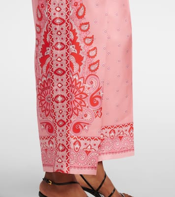 Pantalon droit en soie à motif cachemire | Etro