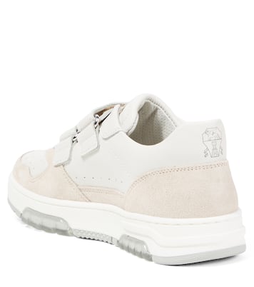 Sneakers in pelle con finiture in suede | Brunello Cucinelli Kids