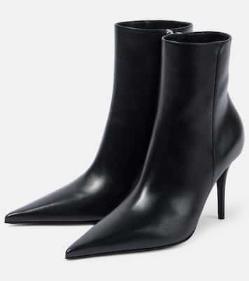 Ankle Boots Barbara 90 aus Leder | Amina Muaddi